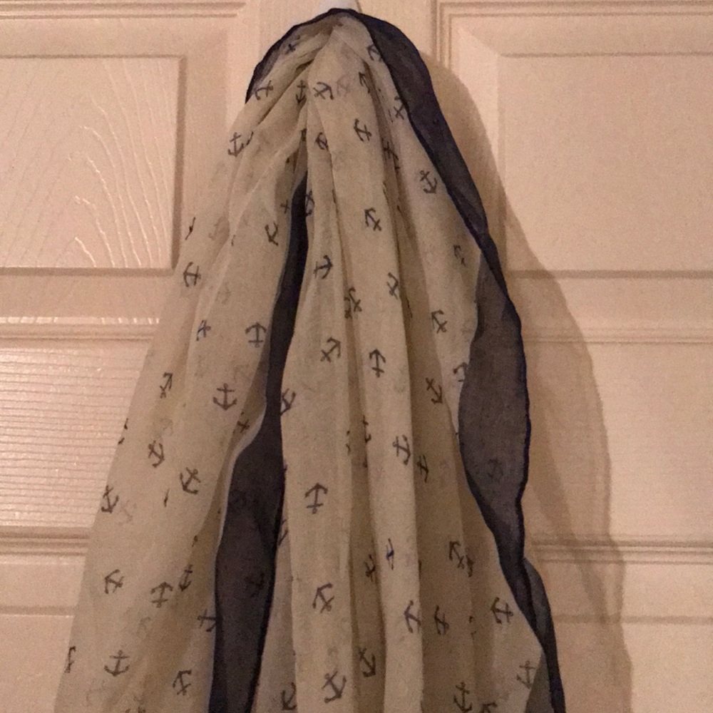Nordstrom blue & white anchor scarf